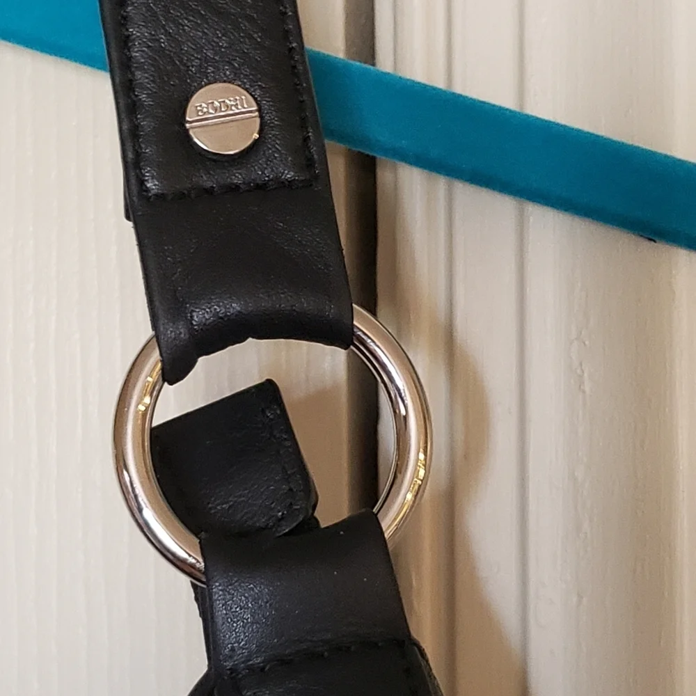 Black leather sachel. - Picture 6 of 12